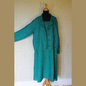 FLAX bundle emerald dress and jacket set bundle
